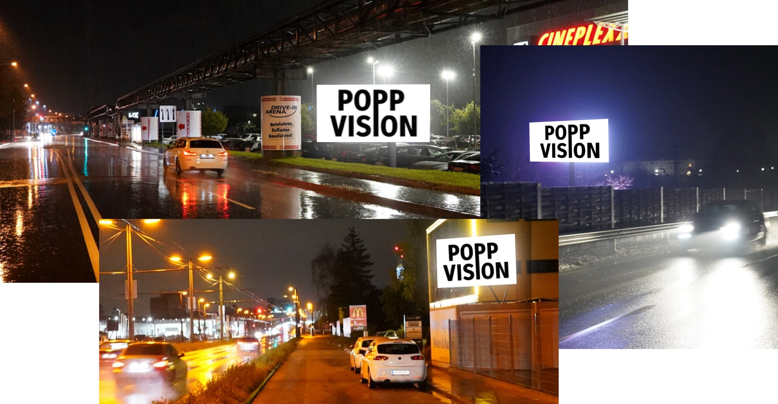 Popp Vision DOOH-Standorte (LED-Walls) in Linz
