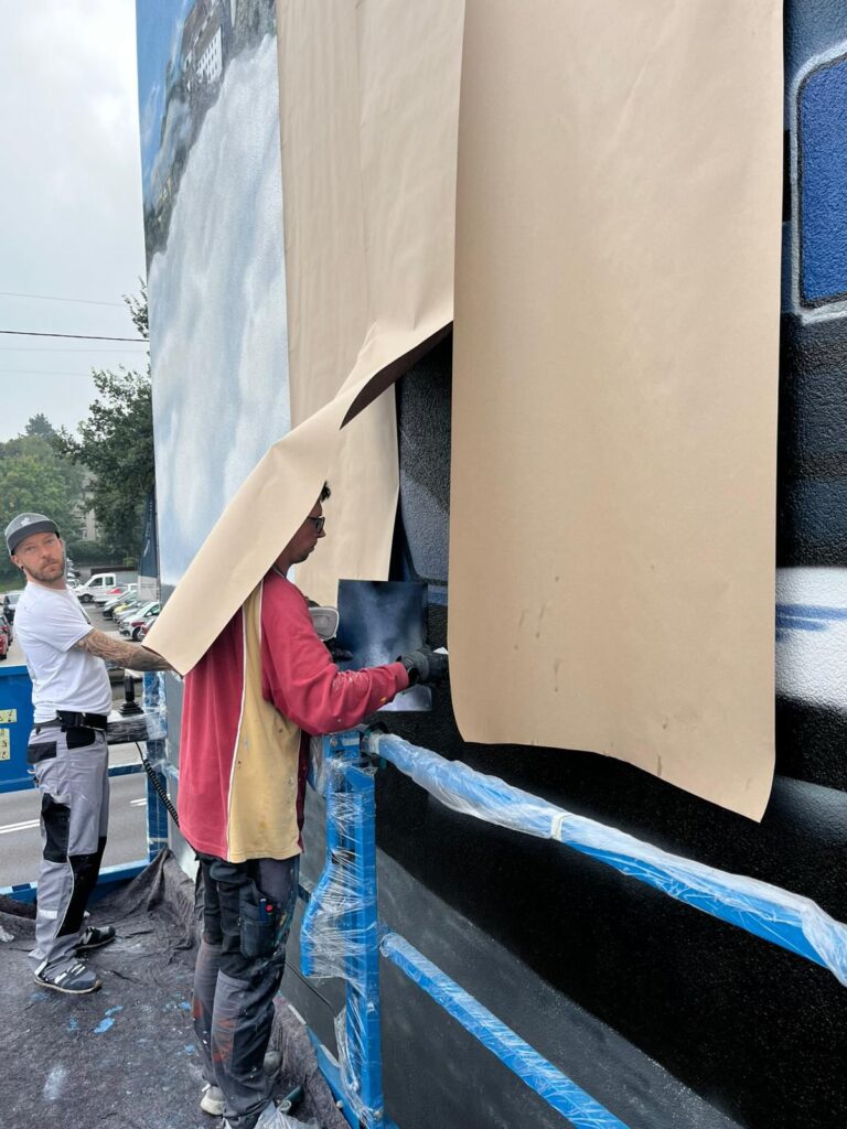 Making-of von Popp Vision Mural für den BMW ix3