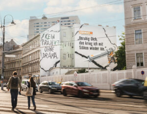 Hornbach Kampagne auf Street Art Mural von Popp Vision in Wien