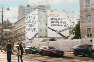 Hornbach Kampagne auf Street Art Mural von Popp Vision in Wien