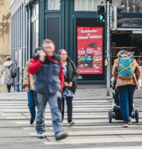 KitKat Nestle Kampagne auf DOOH Screen von Popp Vision in Wien